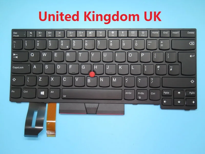 keyboard for lenovo for thinkpad e480 t480s e485 l480 l380 yoga t490 e490 e495 l390 yoga p43s english us uk canada ca latin la free global shipping