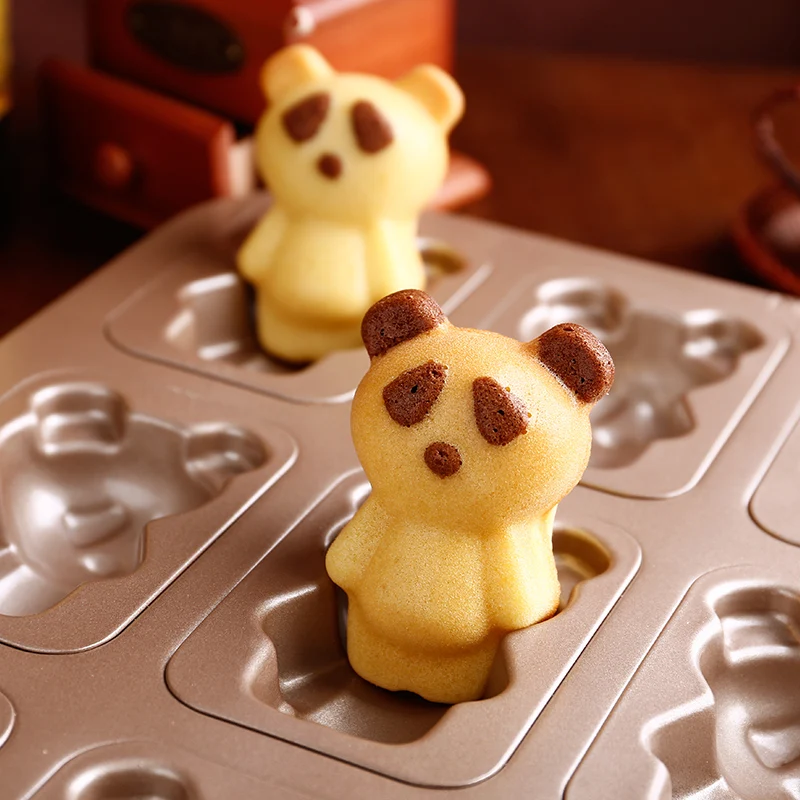 9 чашек золотого антипригарного медведя/утки форма для выпечки торта кухонные