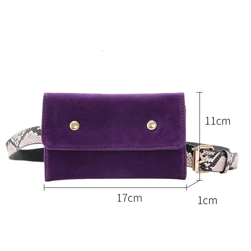 Женская нагрудная сумка простой модный замшевый поясной многофункциональный