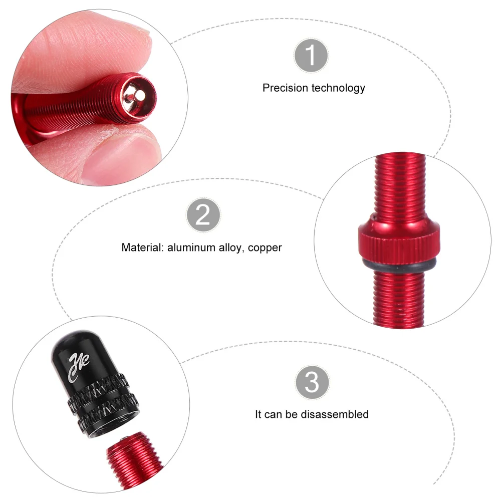 

Aluminum Alloy Tire Stem Tubeless 60mm Stem Cover for Bike