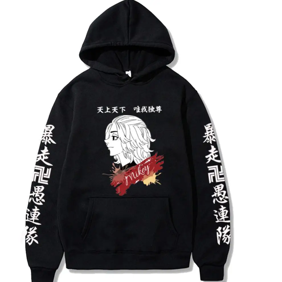 

Anime Tokyo Revengers Mikey Draken Hoodie Men Casual Loose Streetwear Unisex Sweatshirt Hip Hop Pullover Male Harajuku Tees Tops