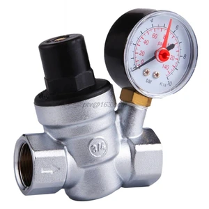 DN1520 регулятор клапана для уменьшения давления воды 34 латунь Coopper Chrom с манометром