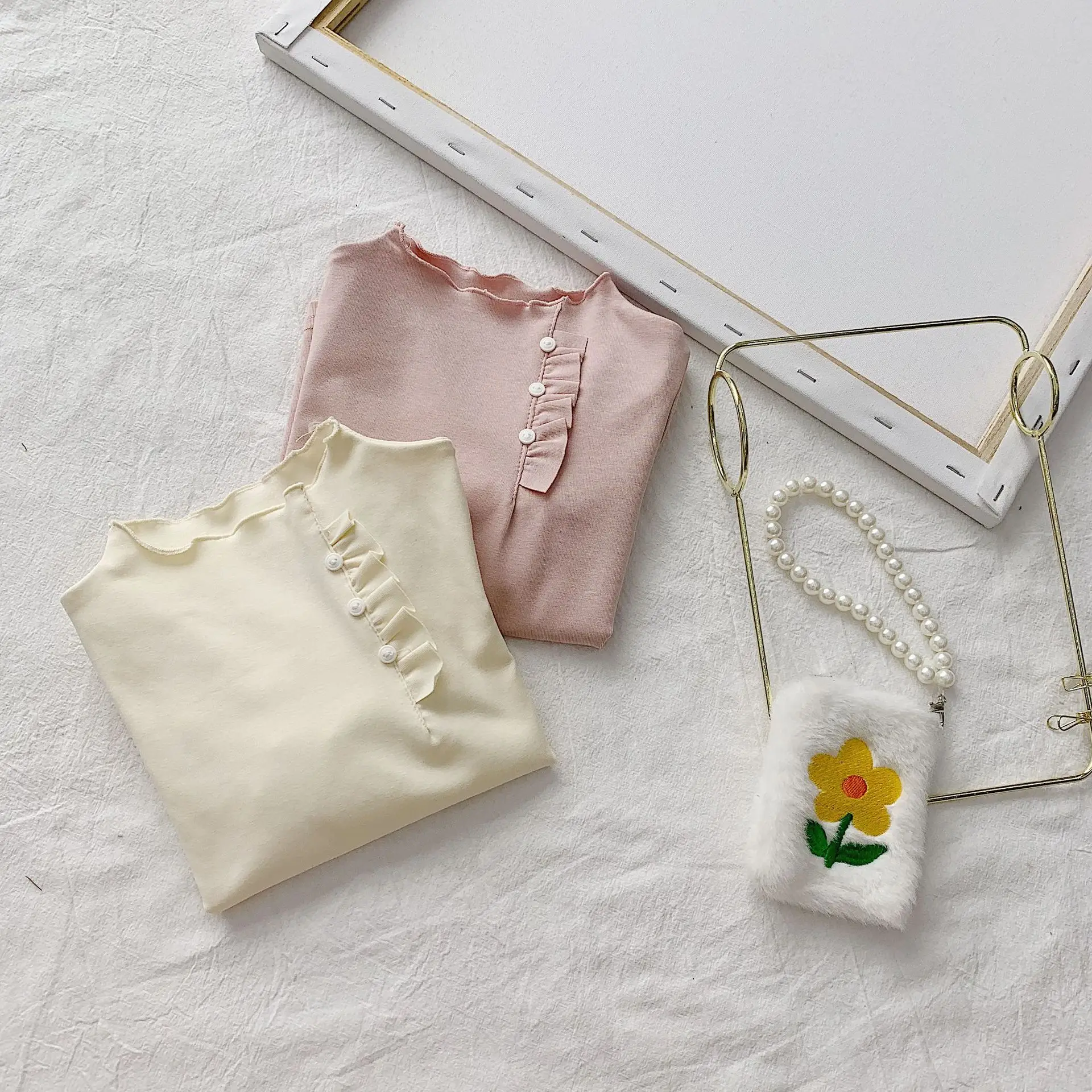 WLG детская футболка детские однотонные бежевые розовые повседневные футболки