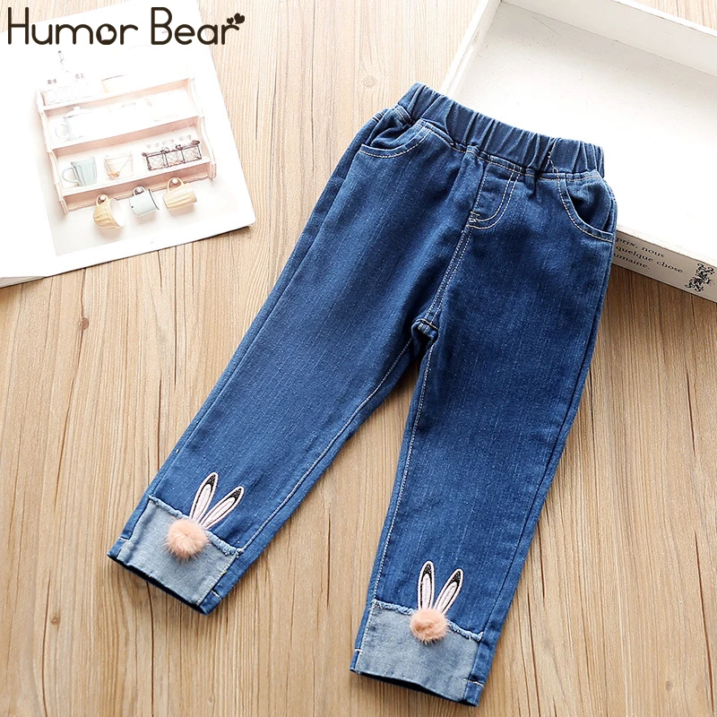 Humor Bear/Лидер продаж; детские джинсы для девочек с героями мультфильмов; штаны в горошек для девочек 2-6 лет; новые детские джинсы