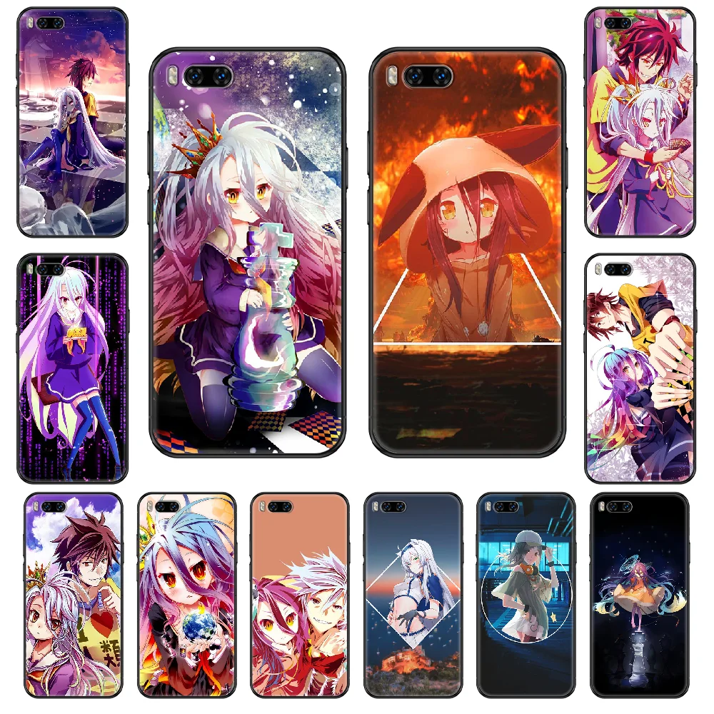 Чехол для телефона Anime NO GAME LIFE Xiaomi Mi 6 8 9 A1 2 3 Max3 Mix2 Mix2S X T Lite Pro black art shell Силиконовый
