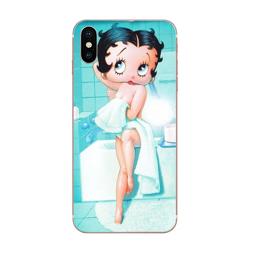 For Apple iPhone 4 4S 5 5C 5S SE 6 6S 7 8 Plus X XS Max XR Soft Pattern Phone Sexy Betty Boop Best | Мобильные телефоны и