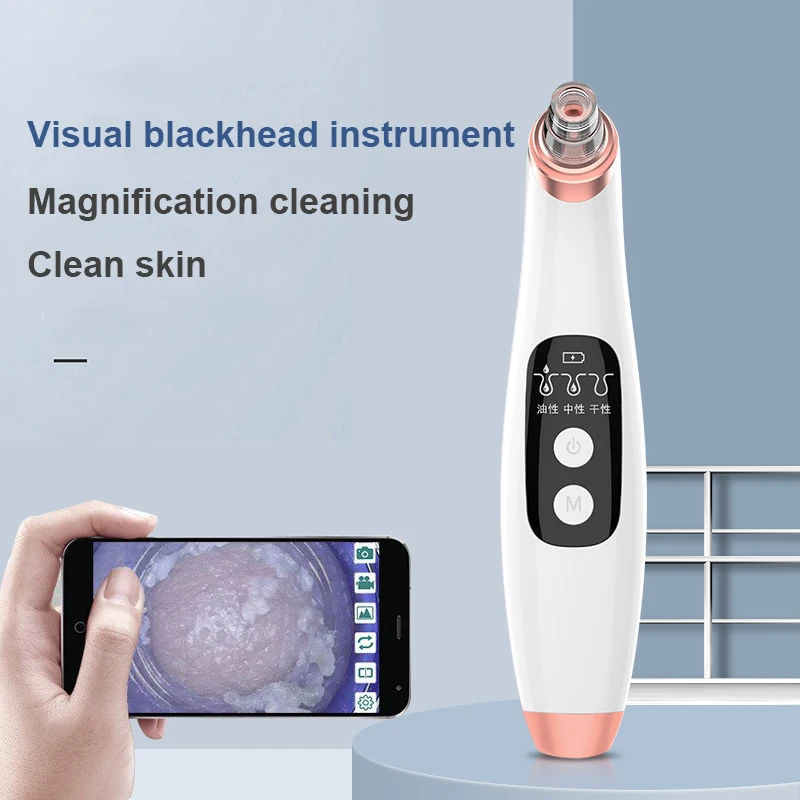 

Визуальный очиститель глубоких черных точек для лица поры акне вакуумное удаление грязи уменьшение красоты микроскоп с Wi-Fi инструмент для ...