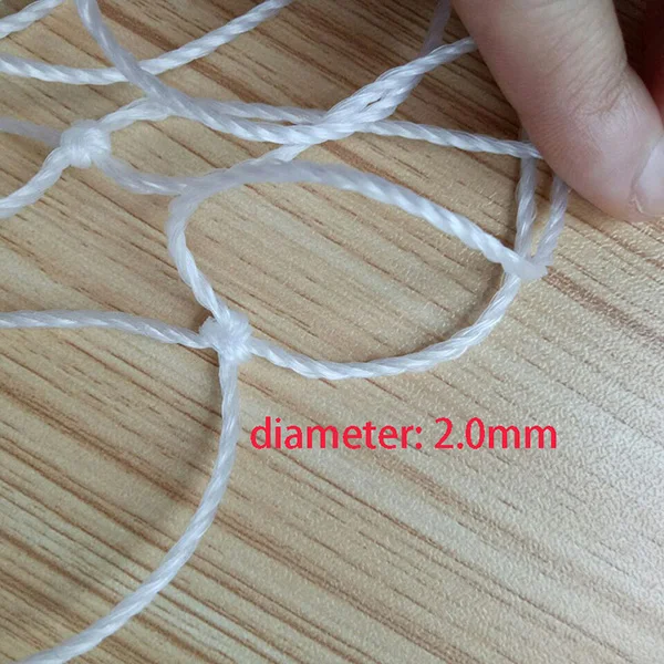Polyester Net 3 м* 2 м PE гол сетка 5 человек Futbol сетка хлопок спандекс материал футбольная сетка для футбольных ворот пост сетки Открытый Спорт тренировочный инструмент - Цвет: Polyester Net