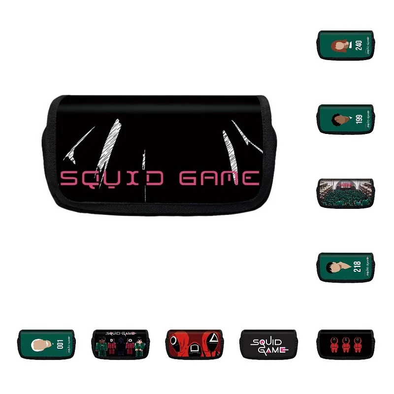 

Чехол для карандашей для мужчин и женщин, Популярная ТВ-игра, кальмар, косметичка, студенческие канцелярские принадлежности, многофункцион...