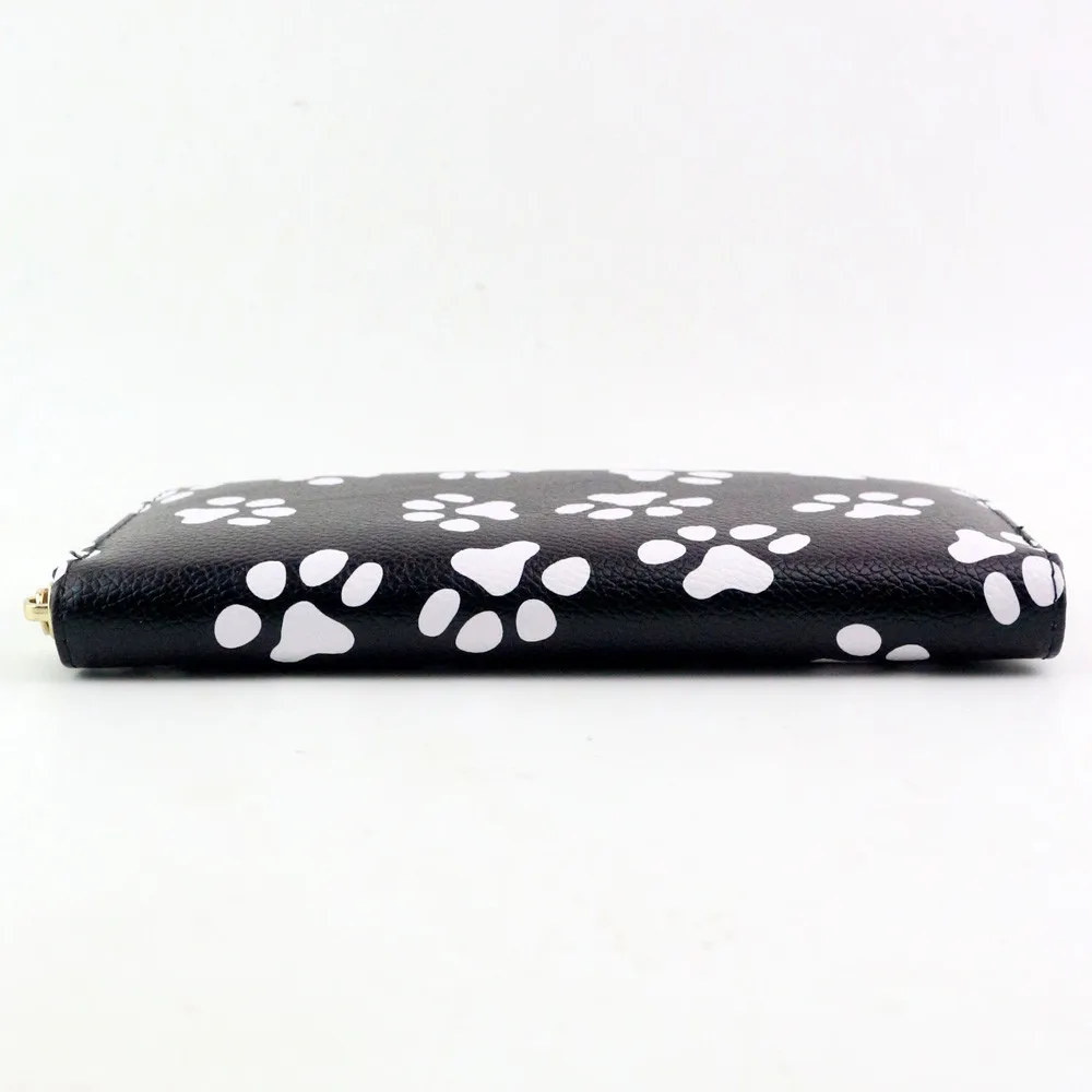 Повседневный Кошелек женский клатч с улыбающейся лапой лица Длинный кошелек из