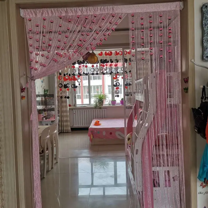 1 шт. безперфорированная нить шифрование экран занавес на окна свадьба фэн-шуй