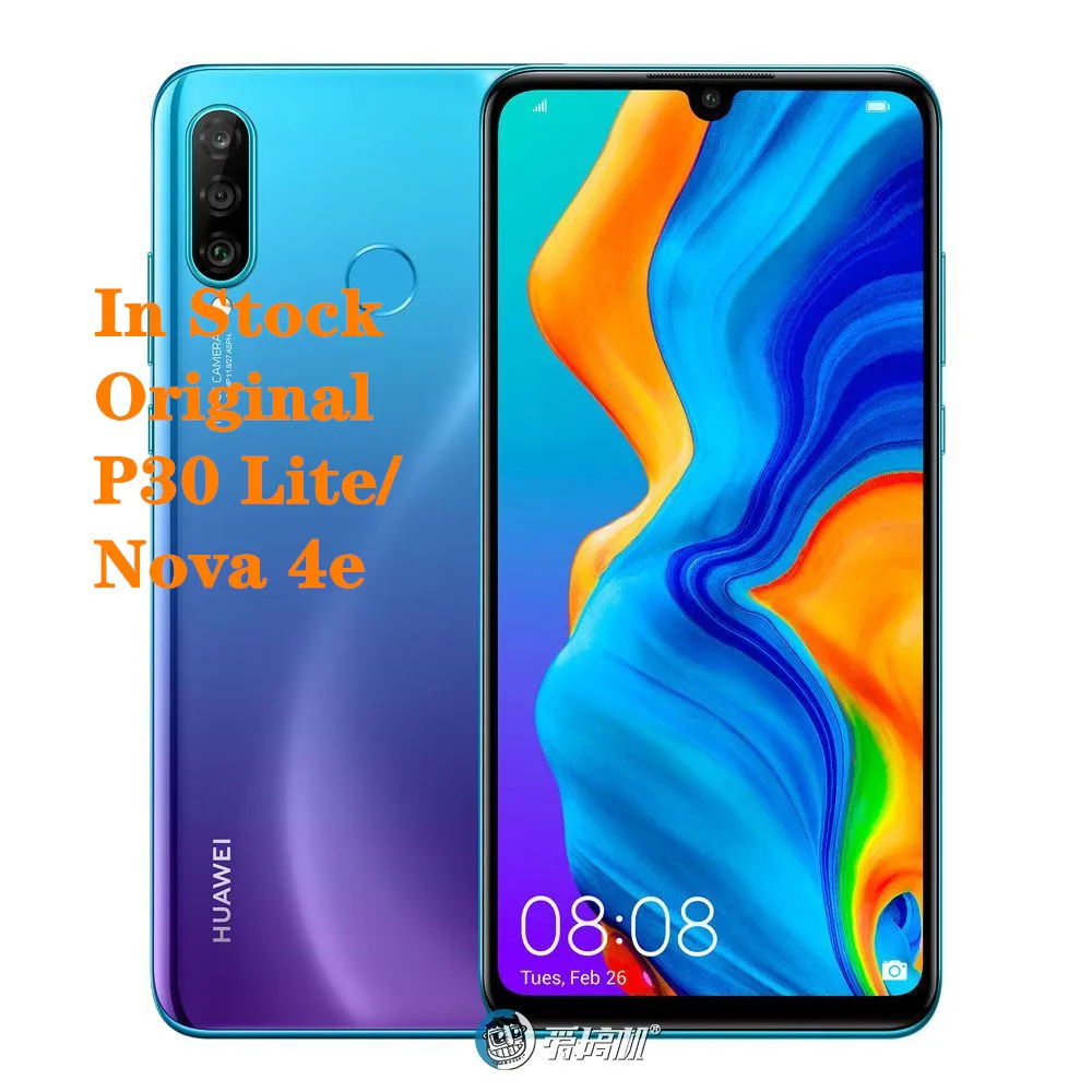huawei P30 Lite Nova 4e смартфон 6,1" Kirin 710, четыре ядра, 6 ГБ ОЗУ, 128 Гб ПЗУ, Android 9,0, 3340 мА/ч, телефон с отпечатком пальца