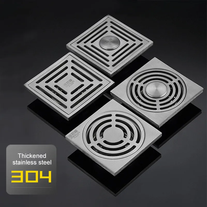 

304 сток в полу из нержавеющей стали для ванной утолщенный фильтр для унитаза с защитой от запаха аксессуары для душа аксессуары для ванной к...