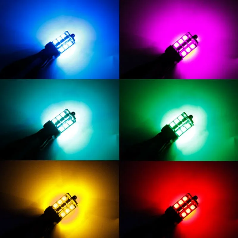 

T20 RGB LED Light Useful Fog Light Bulbs High Power Replacement 2pcs 5050 27SMD/PCS
