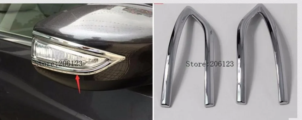 Боковая дверь зеркало отделка автомобильные Задние Зеркала яркие полосы ABS хром