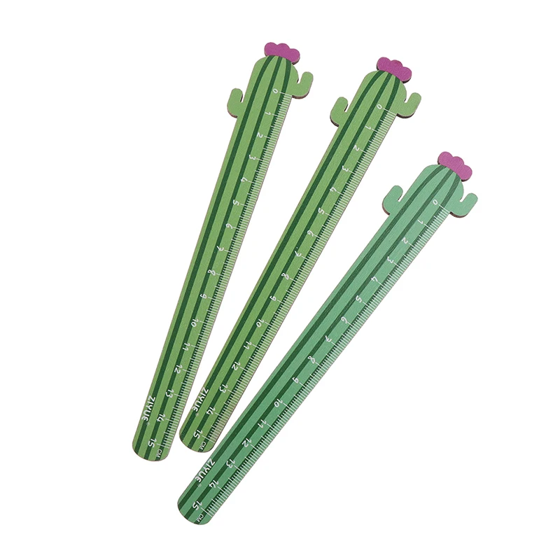 

1PC Wooden Straight Ruler Cactus Love Measure Study Drawing Student Stationery School Office Supply Gift