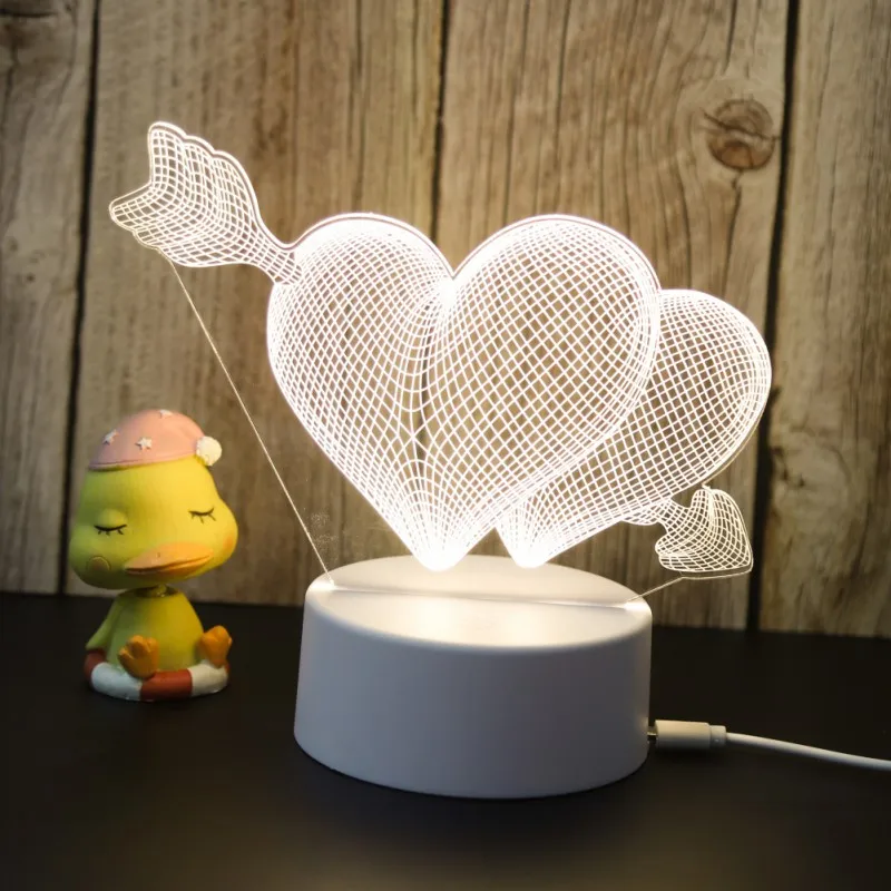 

LED 3d Acrylic Night Light Sleeping Table Lamp Home Decoration Kids Bedroom Decoration New Year Christmas Gift 2020 New hot