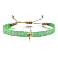 boho handmade braided bracelets for women gift pattern adjustable rope bracelet vintage colombia wayuu jewelry wholesale