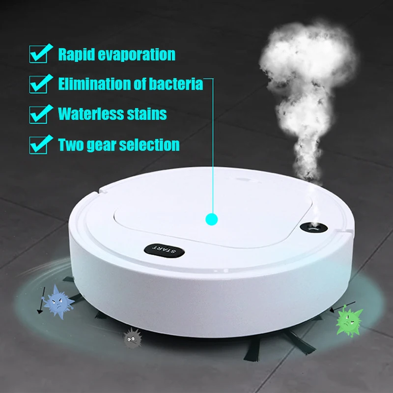 Робот увлажнитель с функцией распыления для сбора пыли и Подметания Пола|Метлы