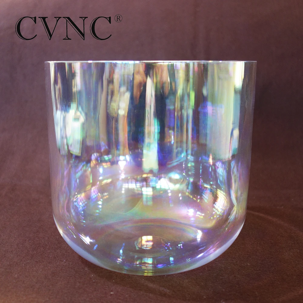 CVNC 7 ''космический светильник чакра C настроенным корнем Прозрачный Кварцевый Поющая чаша