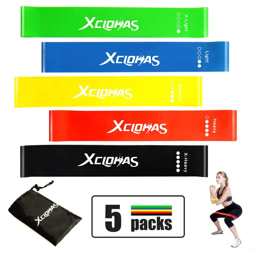 XCLOHAS 4/5 уровень тренировочные полосы сопротивления Пилатес Йога домашние