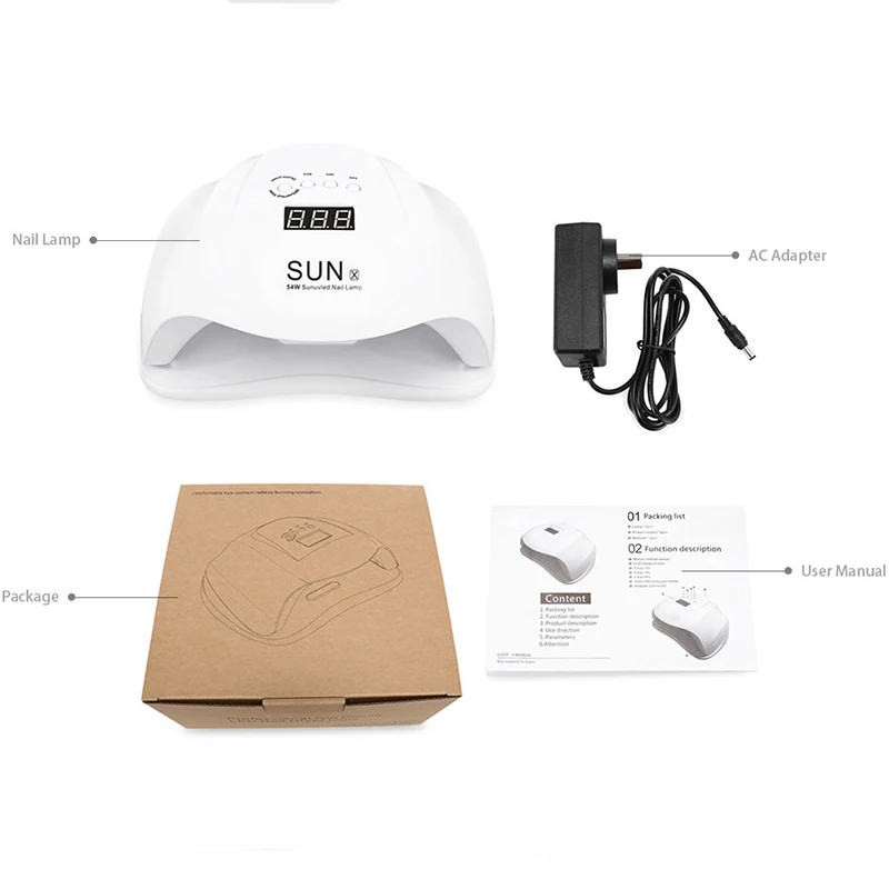 

Deciniee Nail Dryer UV LED Lamp LCD Display 36 LEDs Dryer Lamp for Curing Gel Polish Auto Sensing Nail Manicure Tool