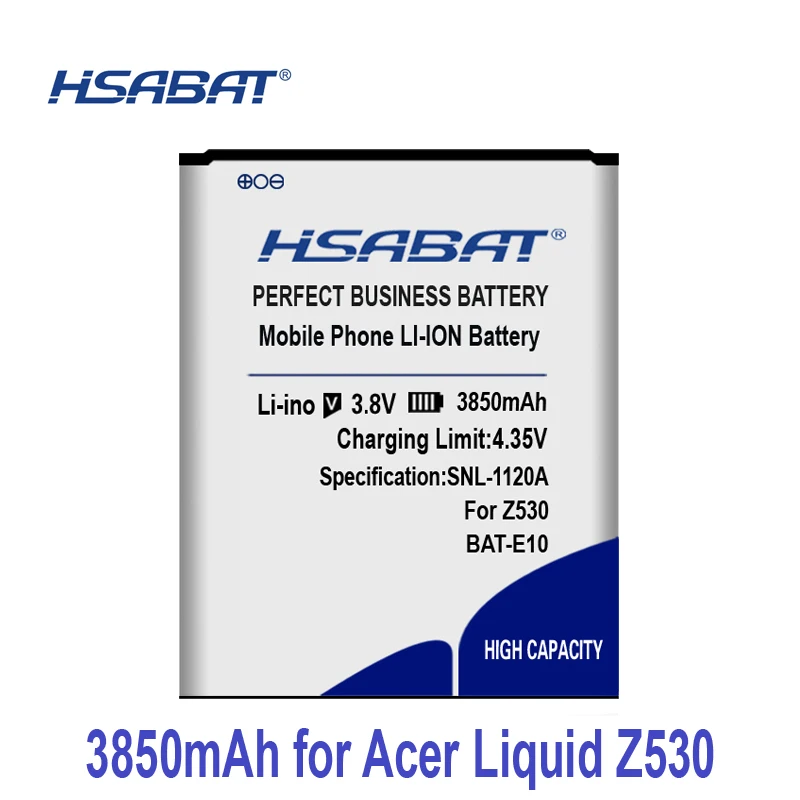 3850 мА/ч, Батарея для acer жидкости Z530 LTE T02 Z530S BAT-E10(1ICP4/58/71) ICP9375870L1