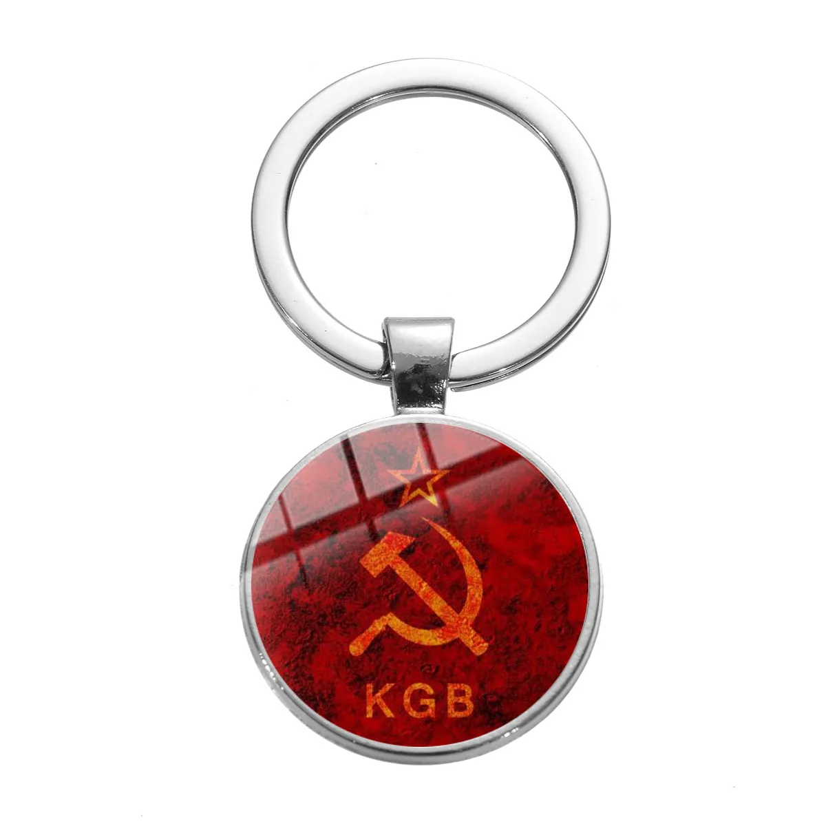 Style 7 SONGDA высокое качество СССР CCCP советский брелок серповидный молоток Россия эмблема коммунизма знак стеклянный камень металлический кулон брелок держатель - Цвет: Style 7