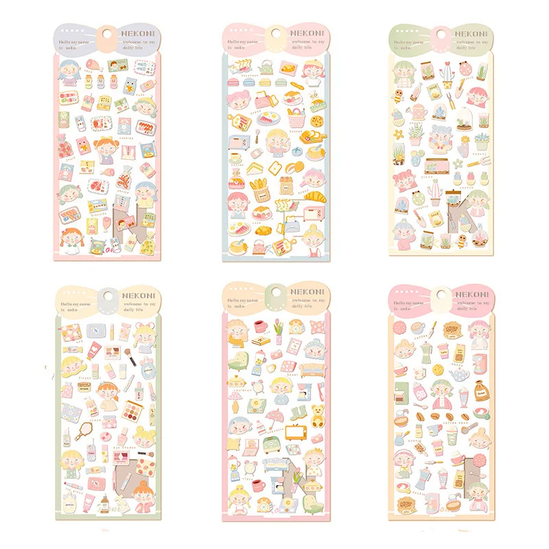 

1Pc Girls Cosmetics Delicious Food Series Decorative Sticker Scrapbooking DIY Dairy Stationery Stickers Album Label