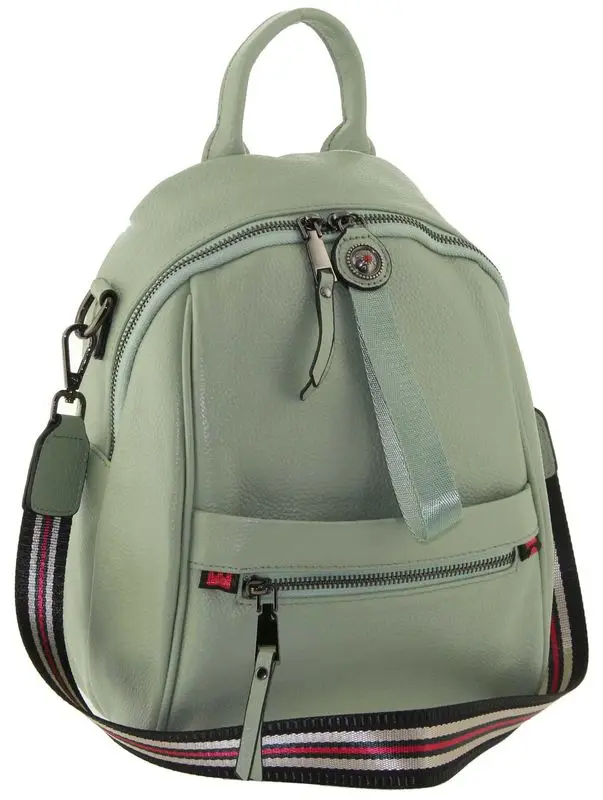 Рюкзак сумка кожаный мятный 2019 4j|Женские рюкзаки| |