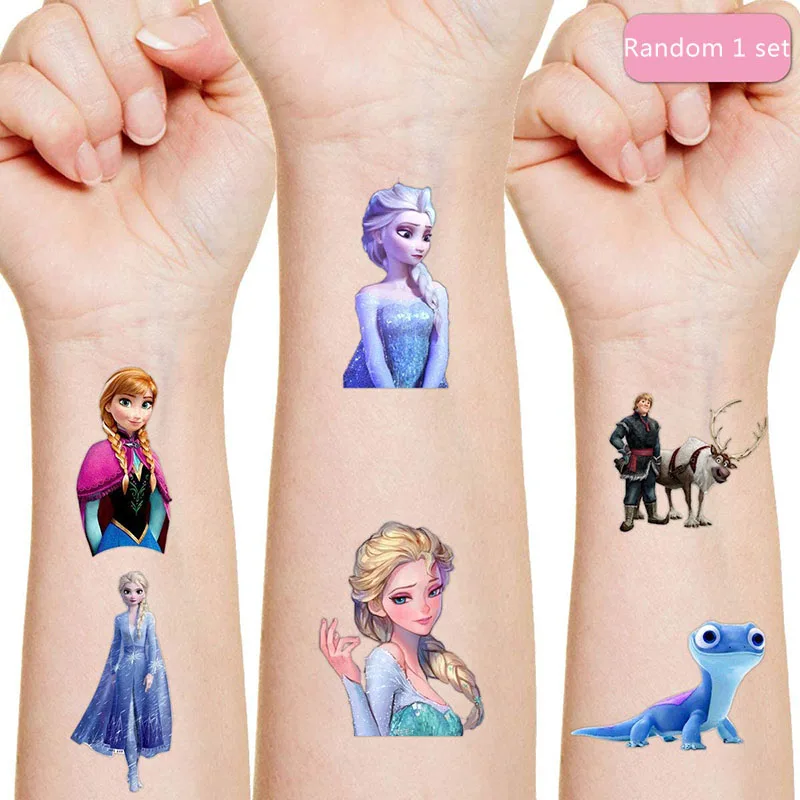 Disney холодное сердце наклейка Татуировка детский день рождения украшения Анна