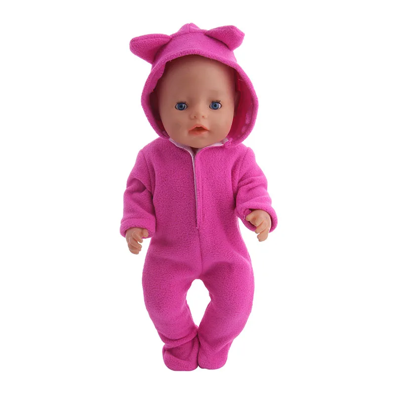 Плюшевые пижамы в виде животных строительная одежда для 18-дюймовых американских