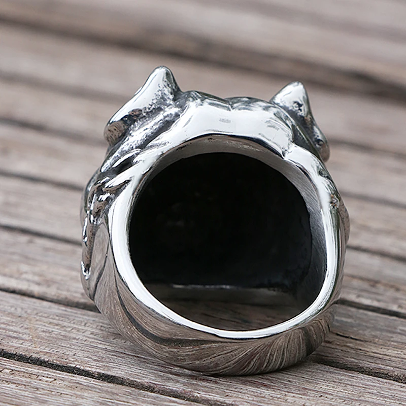 

Men's Bulldog Stainless Steel Ring Punk Hip Hop Hippie British Bulldog Animal Rings For Men Jewelry Dropshipping Store