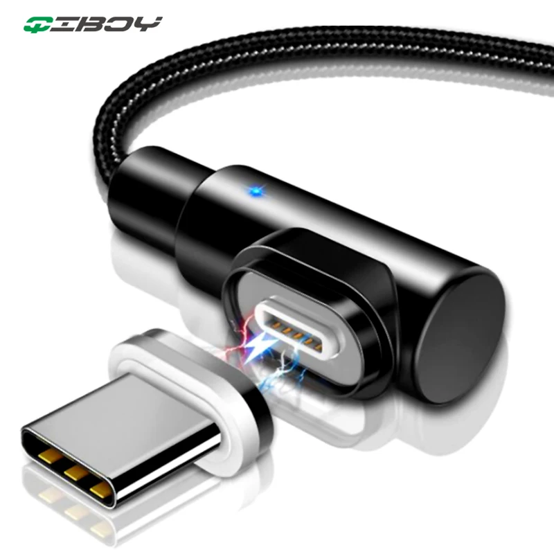 1 м Быстрая зарядка 3A Магнитный кабель Micro usb type C Быстрая зарядка для iPhone X samsung A50 магнитные Кабели для телефонов Android USB C шнур