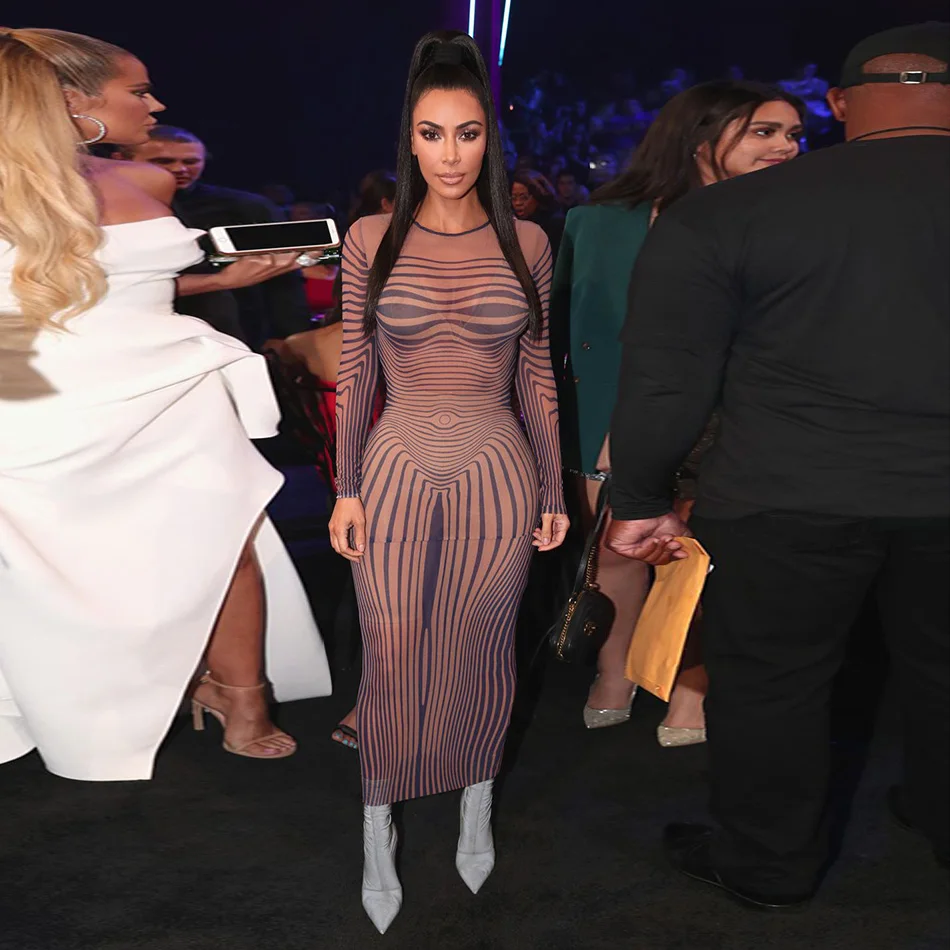 2021 новые летние Для женщин сексуальная перспектива длинное платье бодикон с