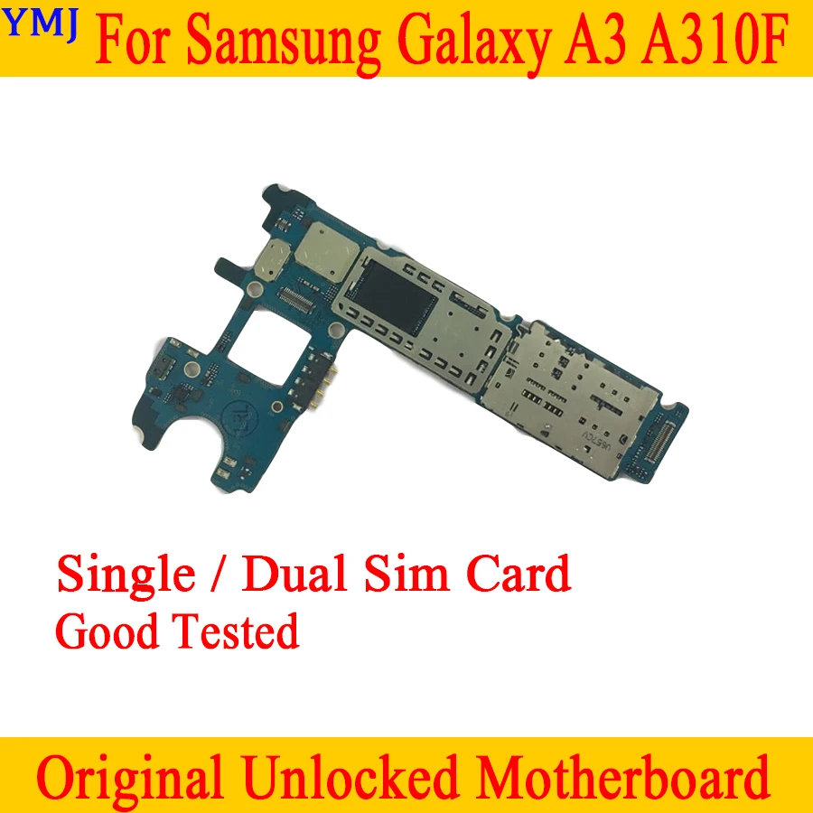 Одна/две Sim карты для материнской платы Samsung Galaxy A3 A310F 100% Оригинал разблокирован