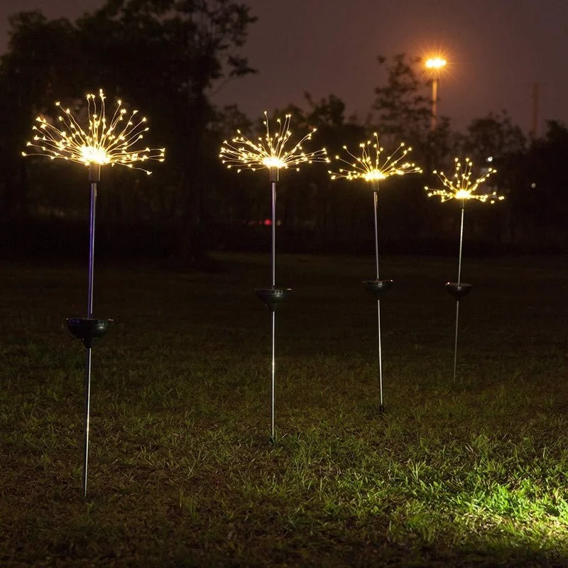 

Outdoor Solar Led Light Waterproof Flash Lights 90/150LED Lawn Firework Lamp for Garden Christmas Decor Dandelion Wedding Party