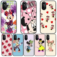 case mickey minnie mouse clear phone case for huawei honor 20 10 9 8a 7 5t x pro lite 5g black etui coque hoesjes comic fash d