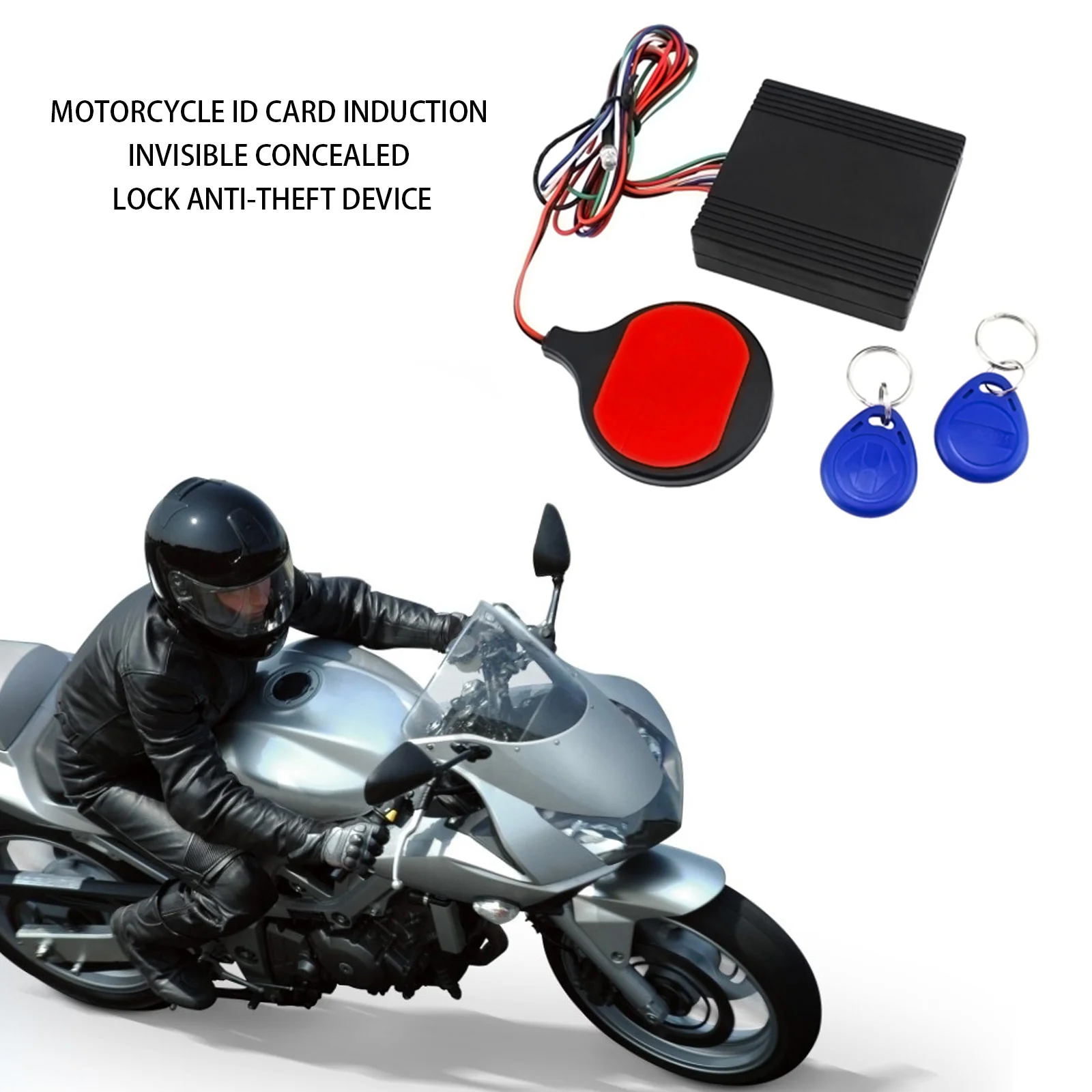 

Anti Theft RFID Motorcycle Hidden Lock System With Engine Cut Off Immobilizer IC Card Alarm Induction Invisible Anti-steal Lock