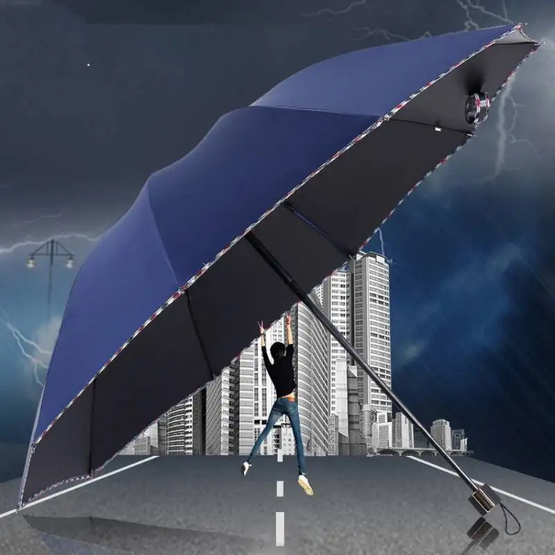 

Windproof And Rainproof Folding Umbrella Men's And Women's Ten Bone Business Umbrella Sunny And Rainy Day Dual-purpose Umbrella