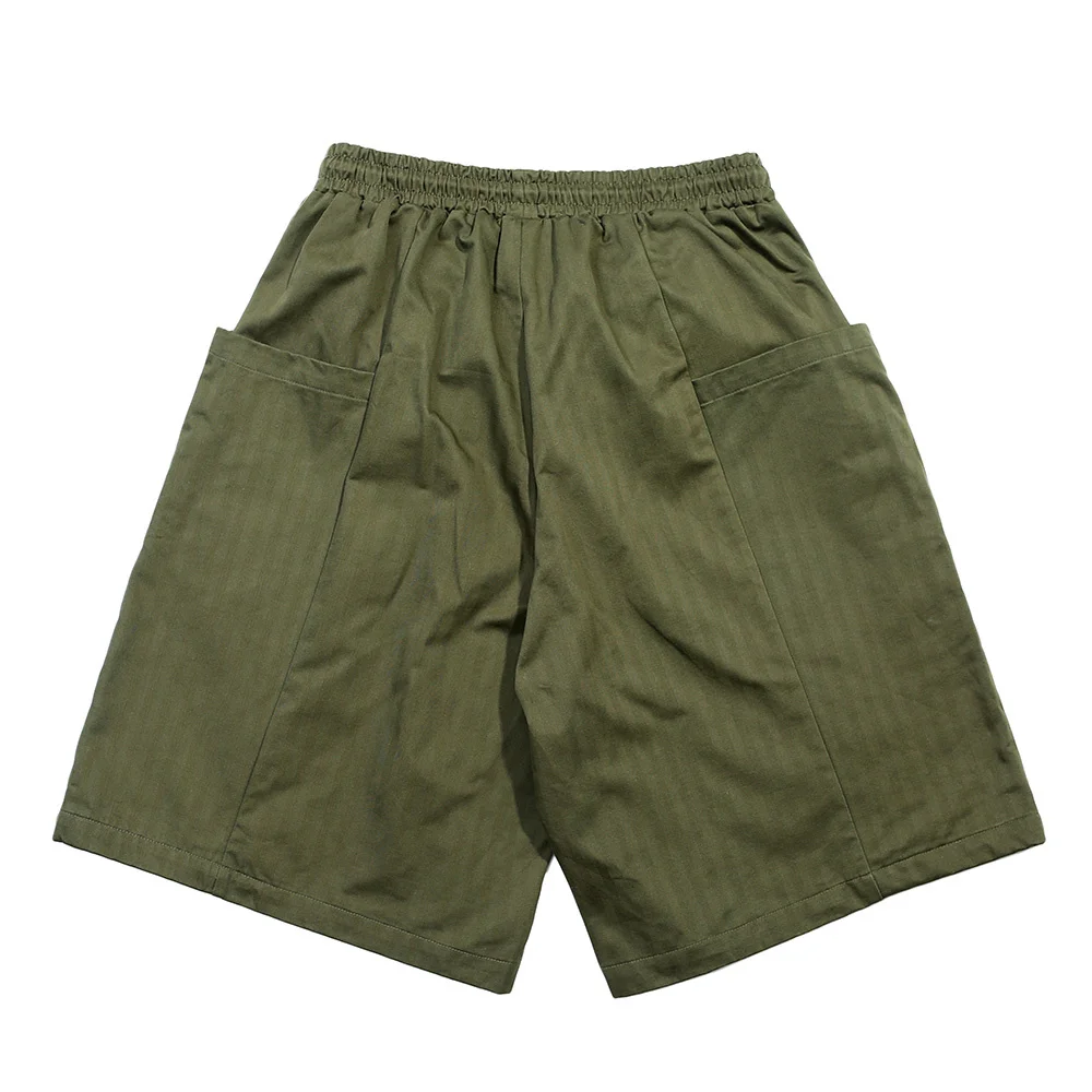 

Шорты-карго мужские с несколькими карманами, повседневные свободные штаны до колена, в стиле сафари, с эластичным поясом, летние