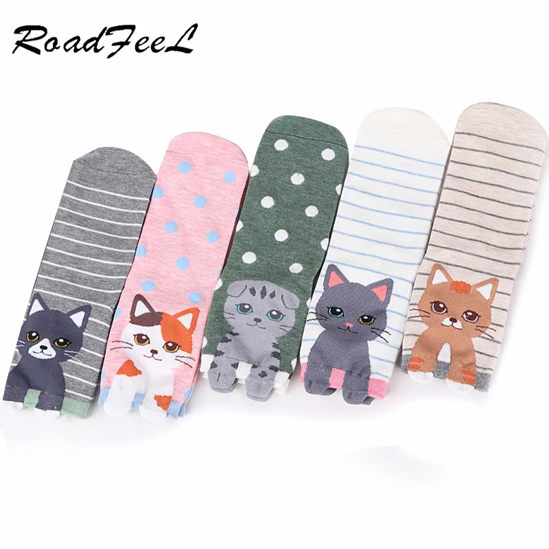 Женские носки 1 шт. милые хлопковые с мультяшными животными в стиле Харадзюку