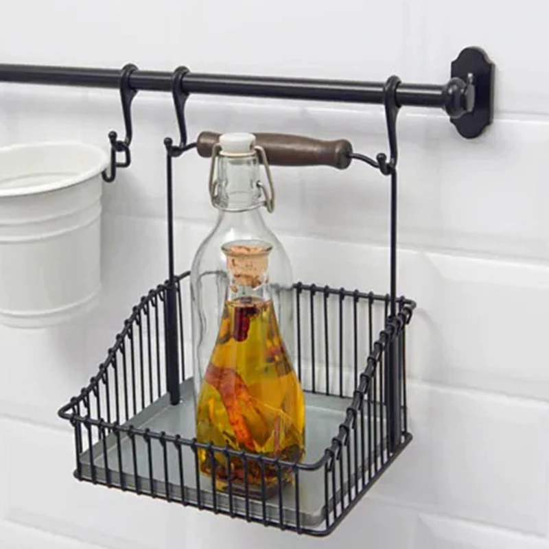 

Steel Storage Bin Under Shelf Wire Rack Cabinet Basket Kitchen Organizer Cupboard Home Supplies Finishing Organizer Basket