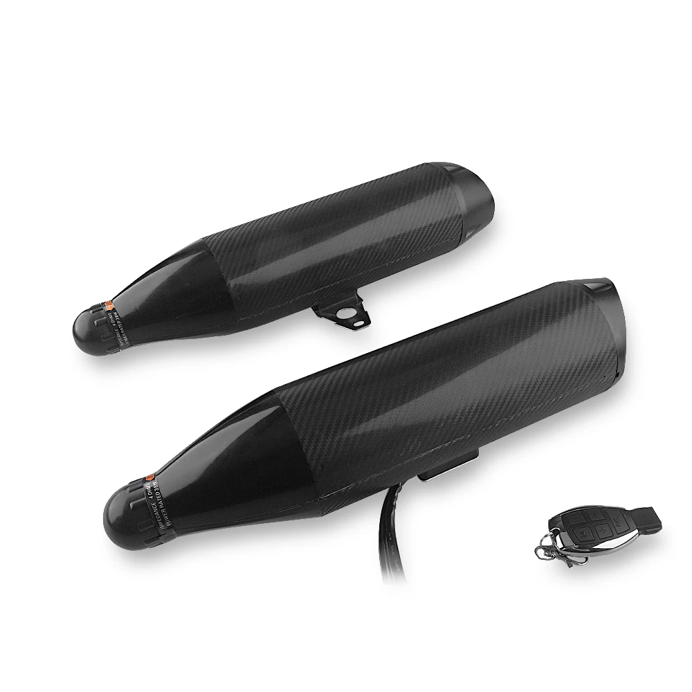 Evomosa 12 В черный мотоцикл MP3 музыкальный плеер Bluetooth стерео динамик выхлопной трубы