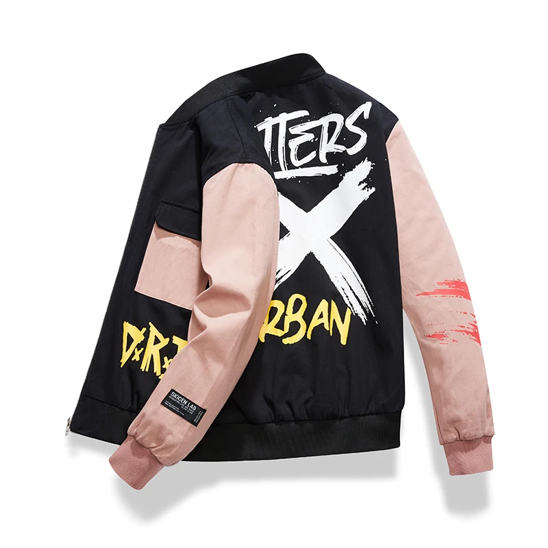 Осеннее платье в стиле пэчворк с Уличная куртки для мужчин спортивная