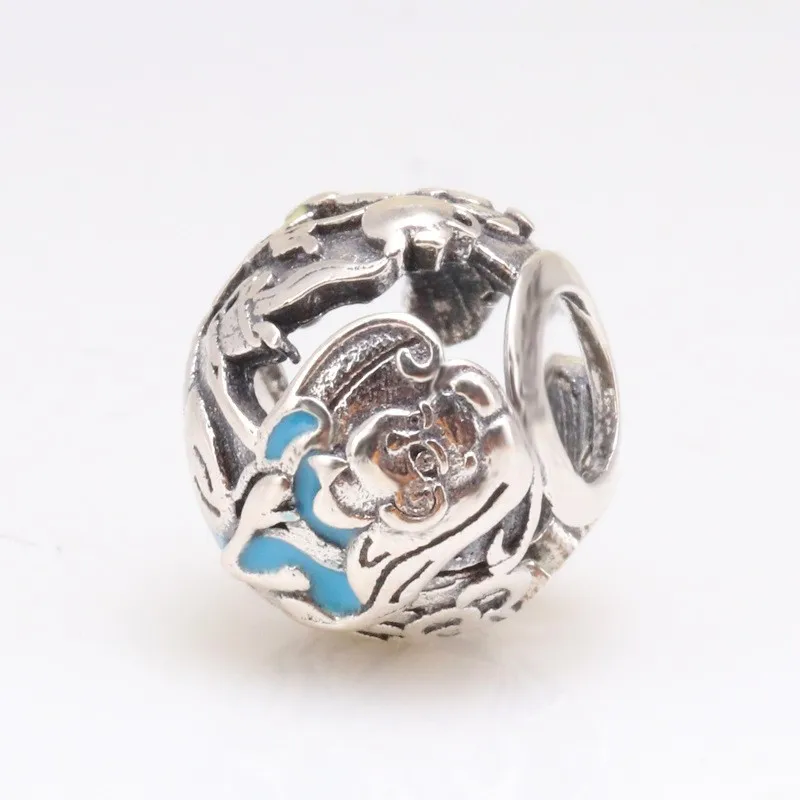 

Authentic 925 Sterling Silver Bead Creative Hollow Colorful Snow White Bead Fit Original Pandora Bracelet For Women Diy Jewelry