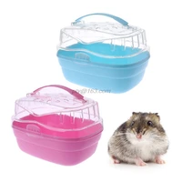 hamster cage pet outdoor carrier portable small animal guinea pig go out box mj707