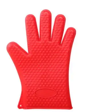

1 Pair Anti-scald High Temperature Silicone Gloves For Men Women Warm Anti-slip Silicone Gloves kitchen Barbecue