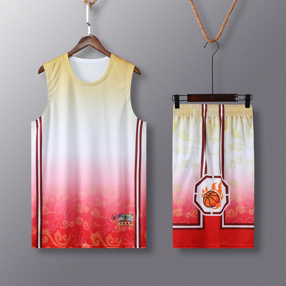 

Kids Adult Basketball Jersey Set Child Men Women Basketball Uniform Training Shirt Double Pocket Shorts Plus Size Sports Suit