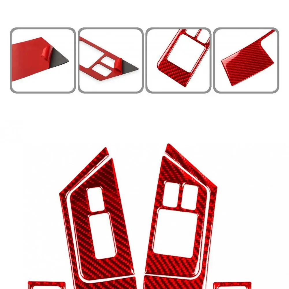 

6 шт., универсальные красные стеклоподъемники из углеродного волокна